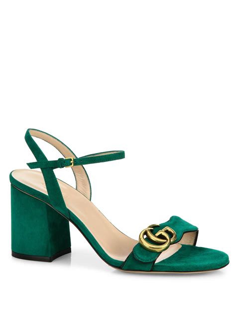 gucci marmont sandals green|Gucci outlet sandals.